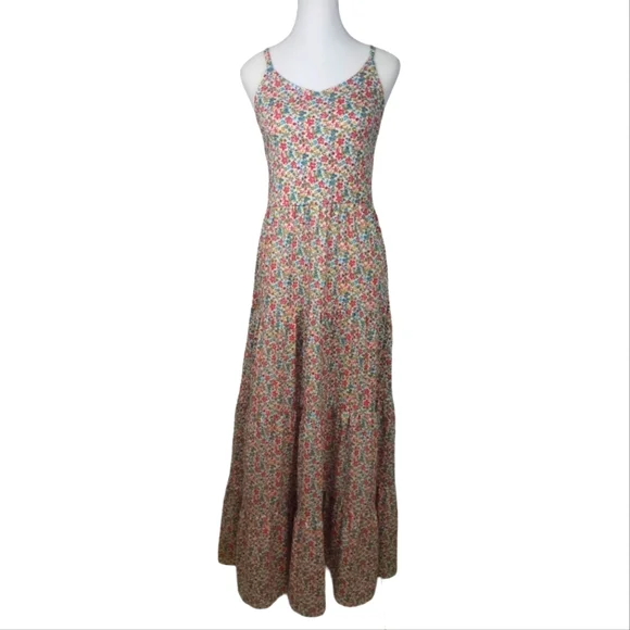 knee length dresses for ladies Baltic Born Womens Monte Tiered Maxi Dress | Green Multi